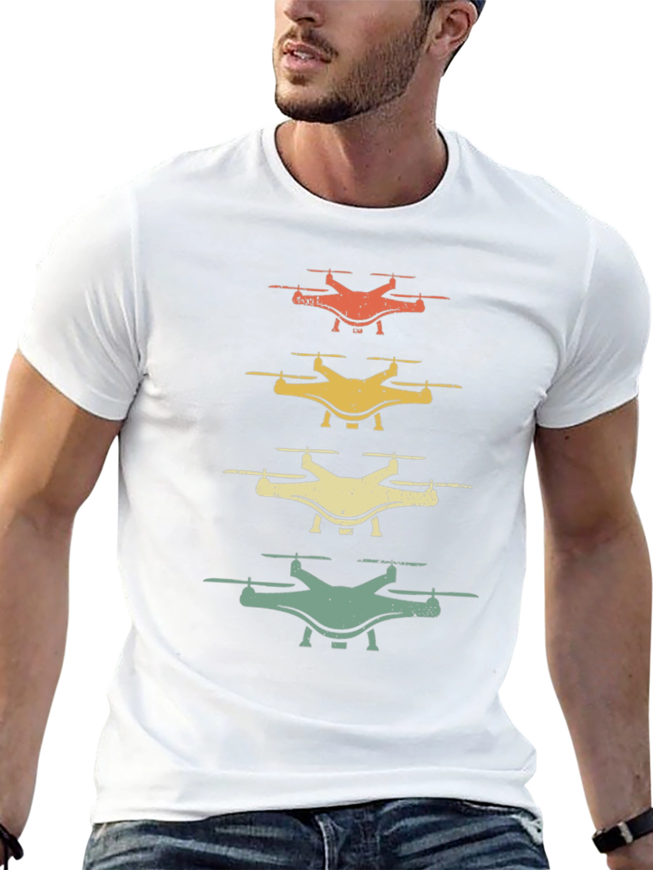 Retro Drone T-Shirt - Aviation Enthusiast Tee