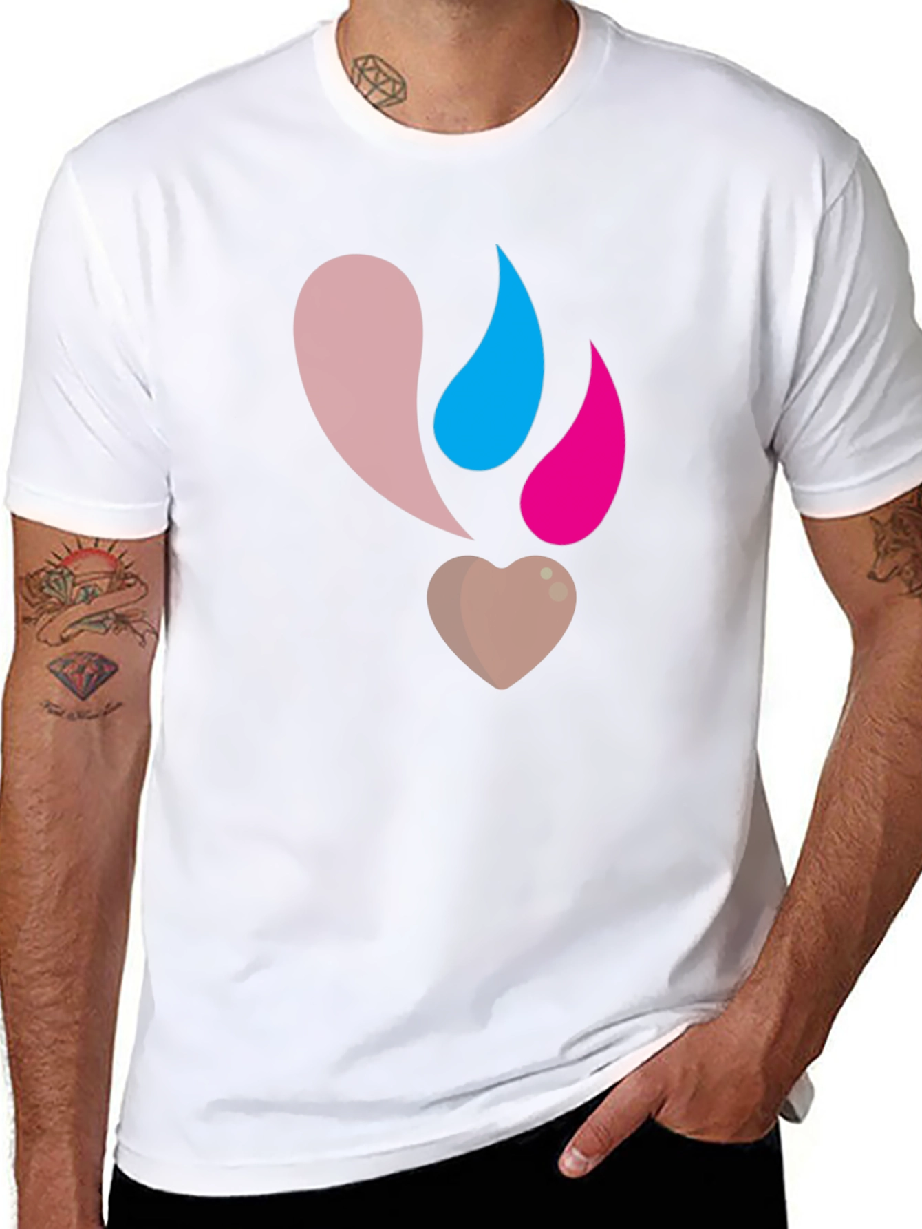 Heart Drop T-Shirt - Unique Graphic Tee
