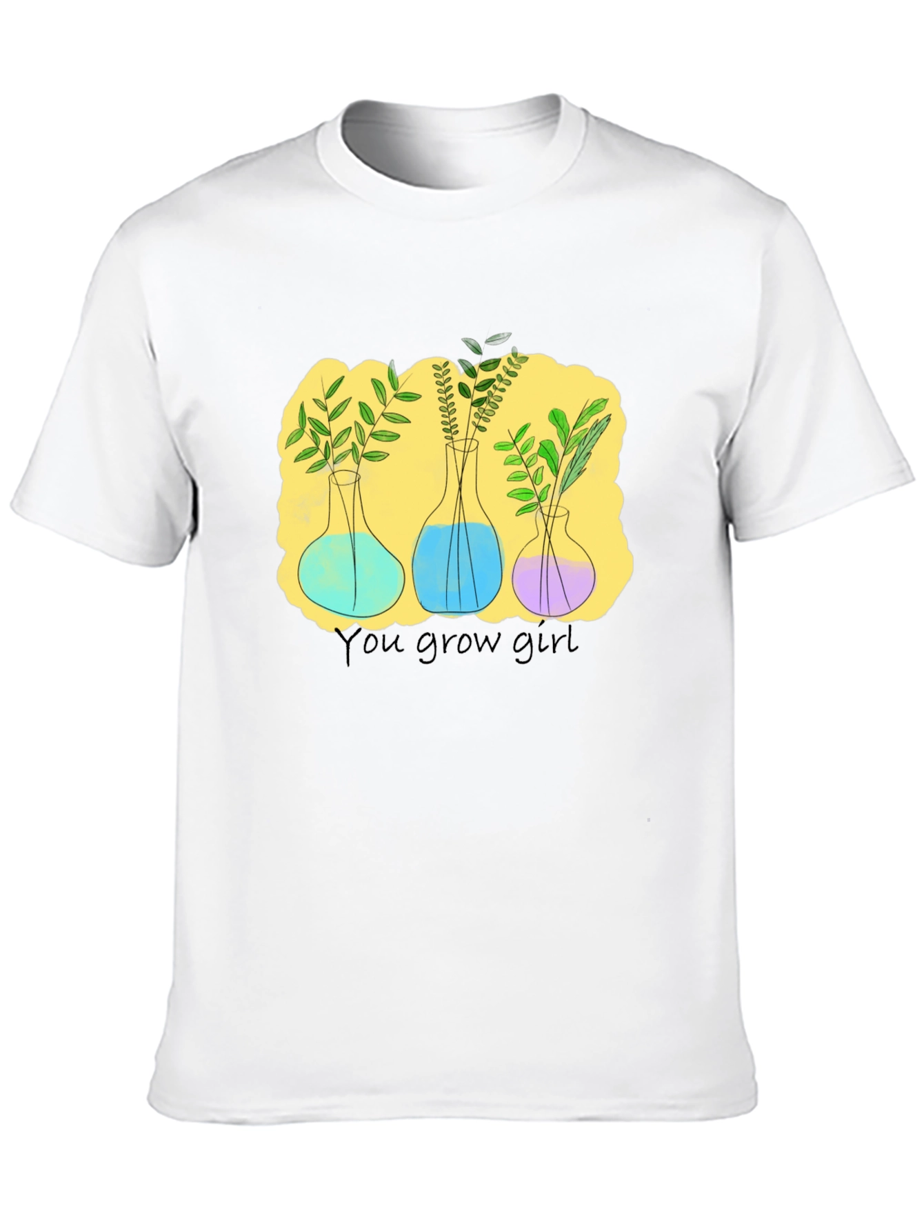 Grow Girl Plant T-Shirt - Black