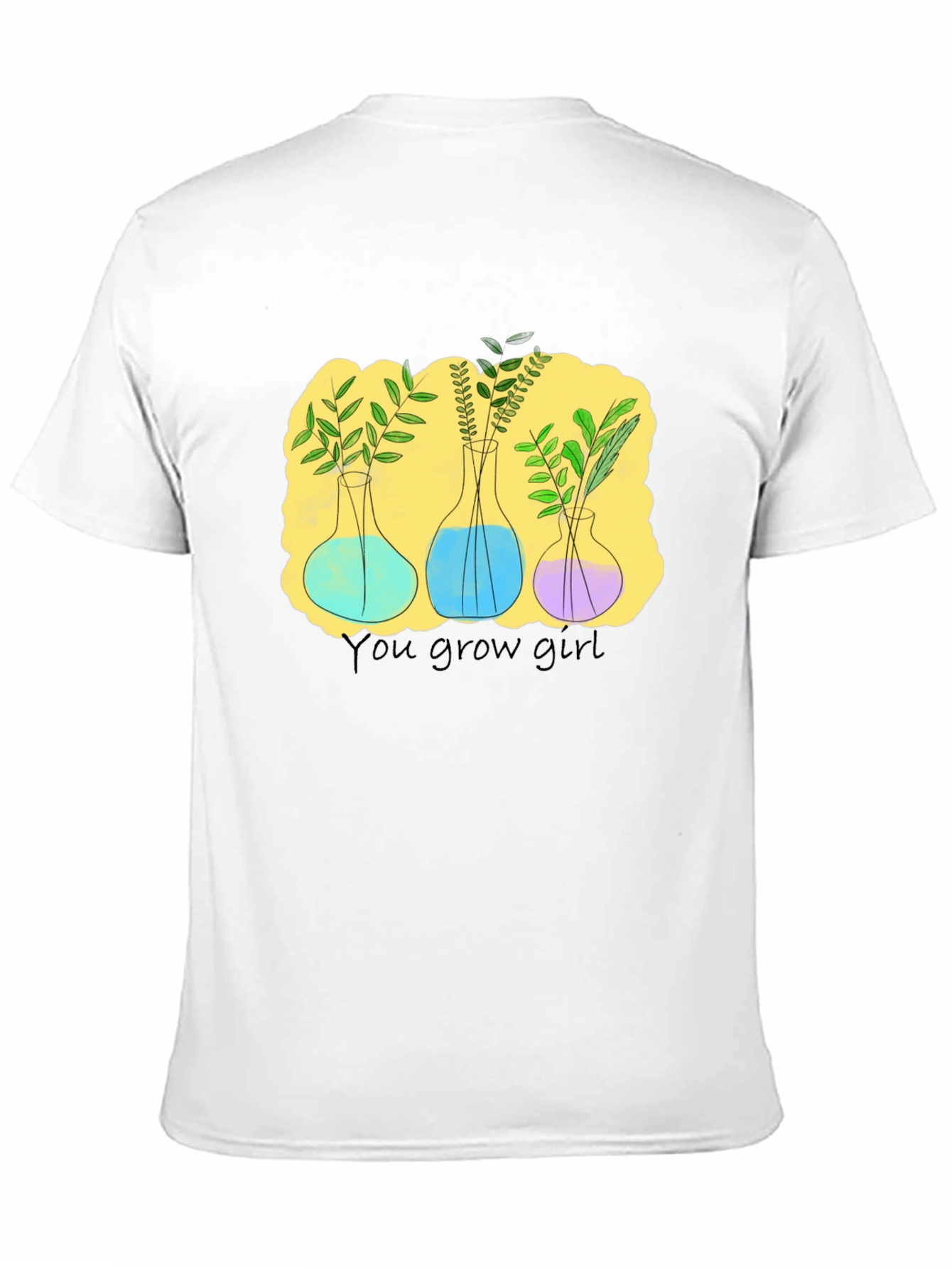Grow Girl Plant T-Shirt - Black