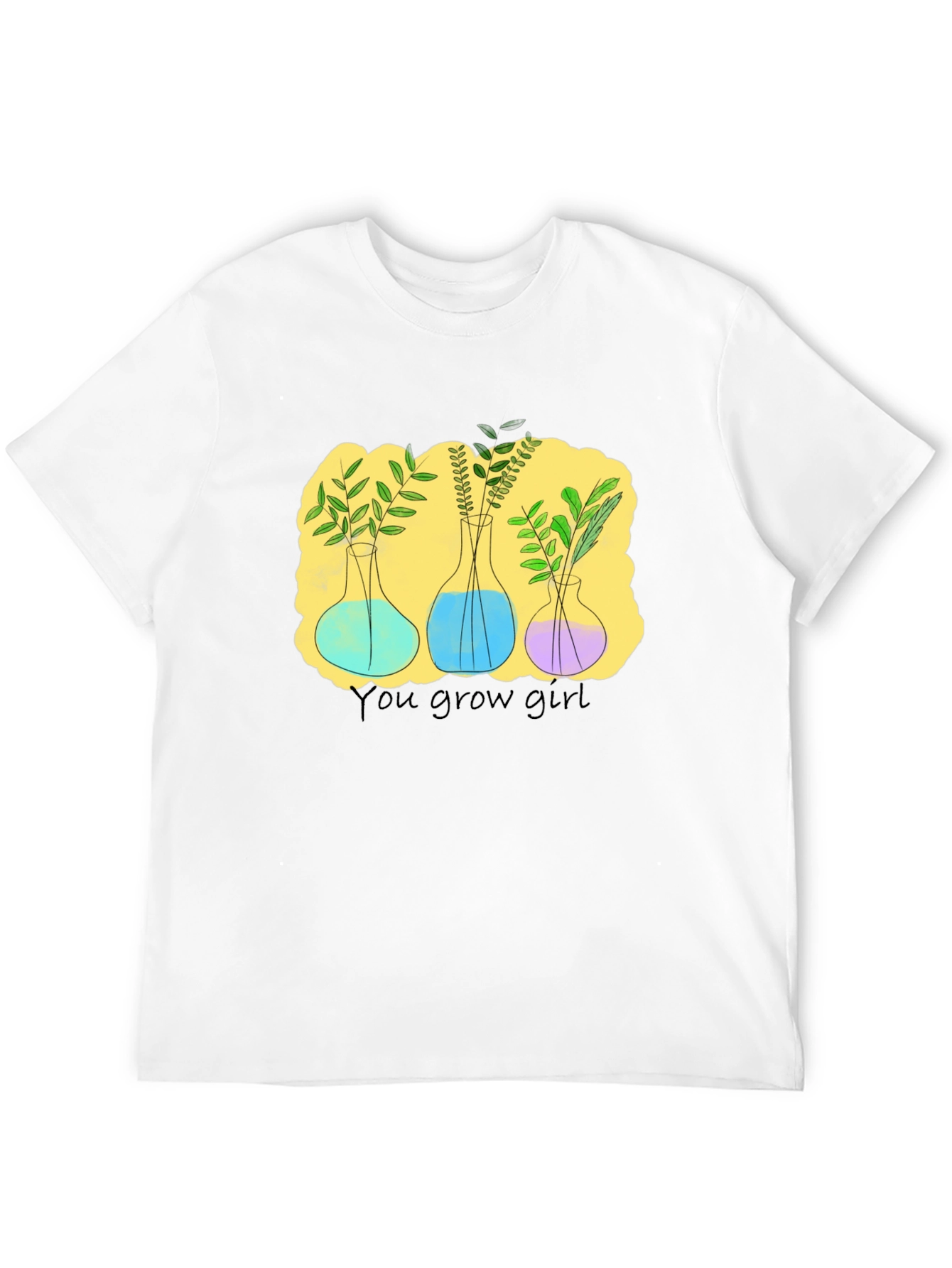 Grow Girl Plant T-Shirt - Black
