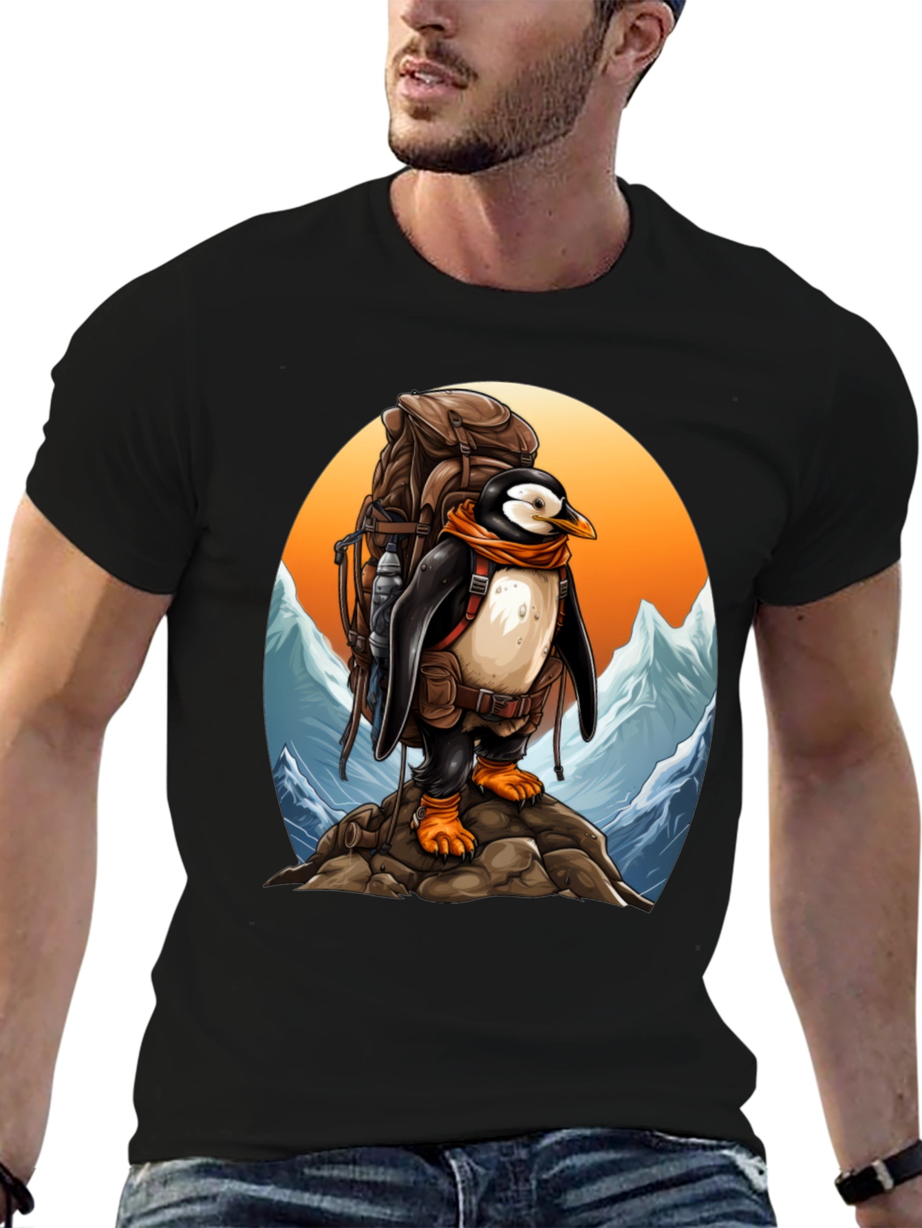 Penguin Hiker Graphic Tee - Adventure Ready