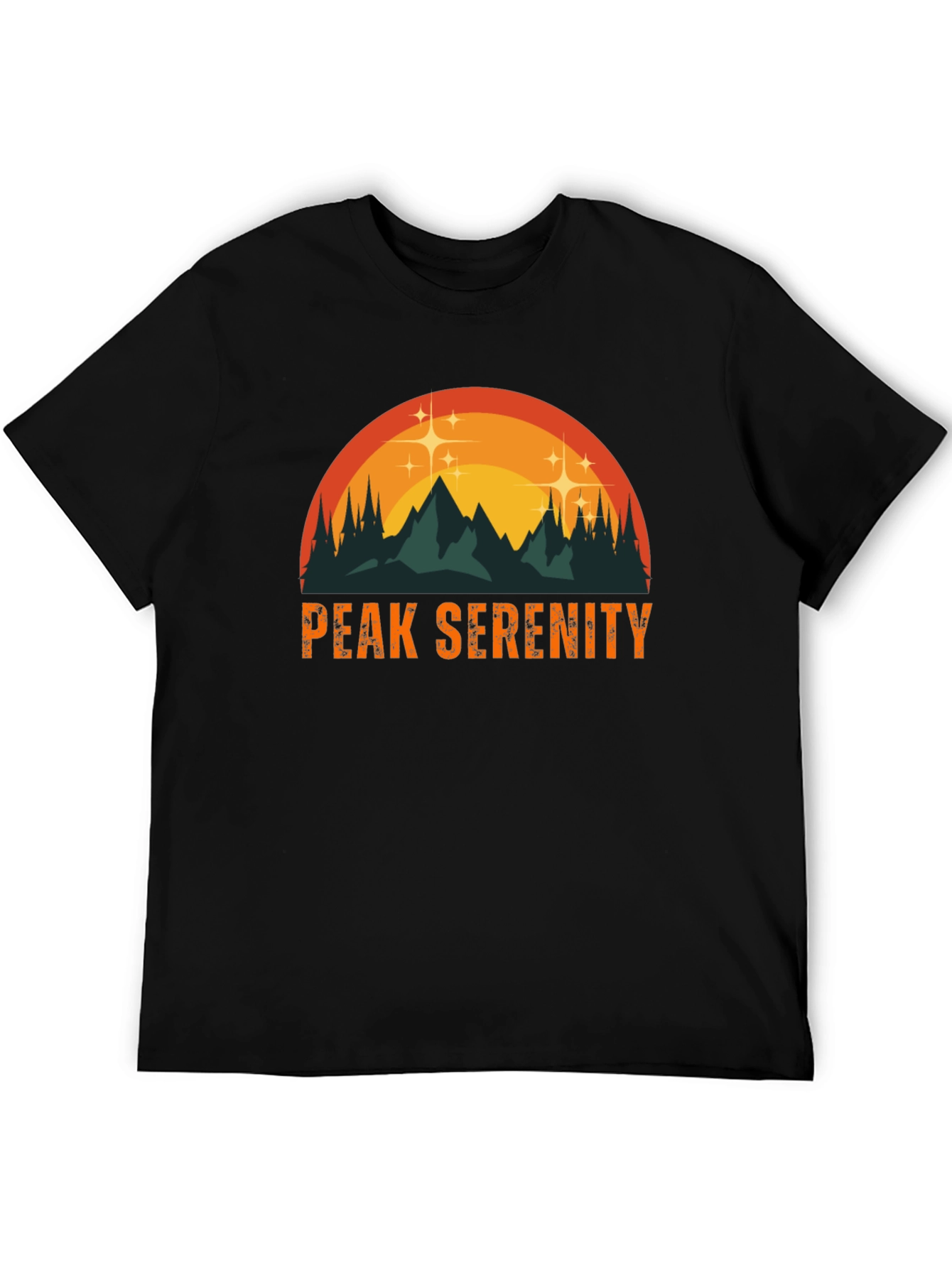 Peak Serenity Graphic Tee - Black Mountain T-Shirt