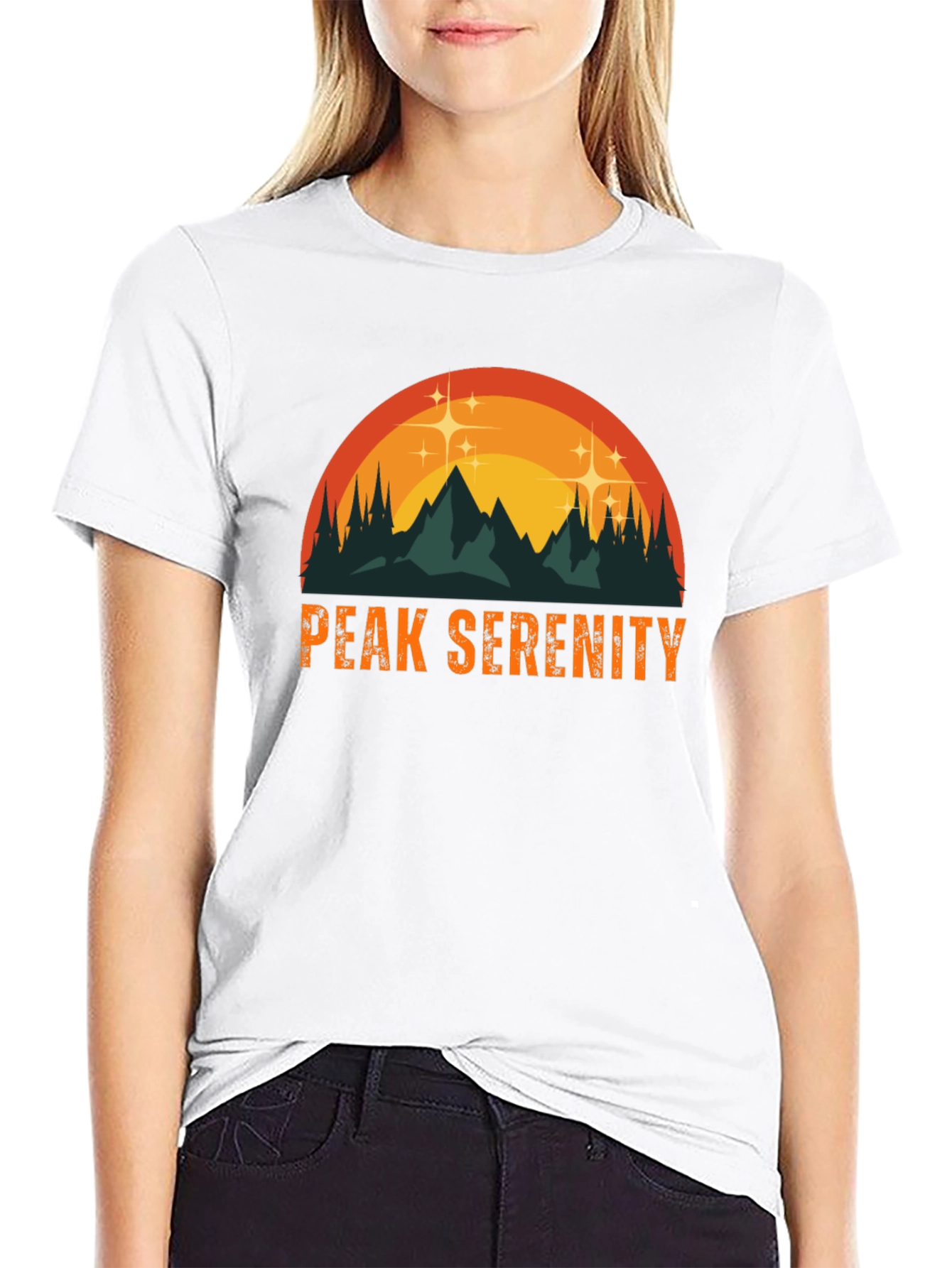 Peak Serenity Graphic Tee - Black Mountain T-Shirt