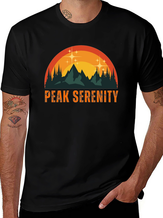 Peak Serenity Graphic Tee - Black Mountain T-Shirt