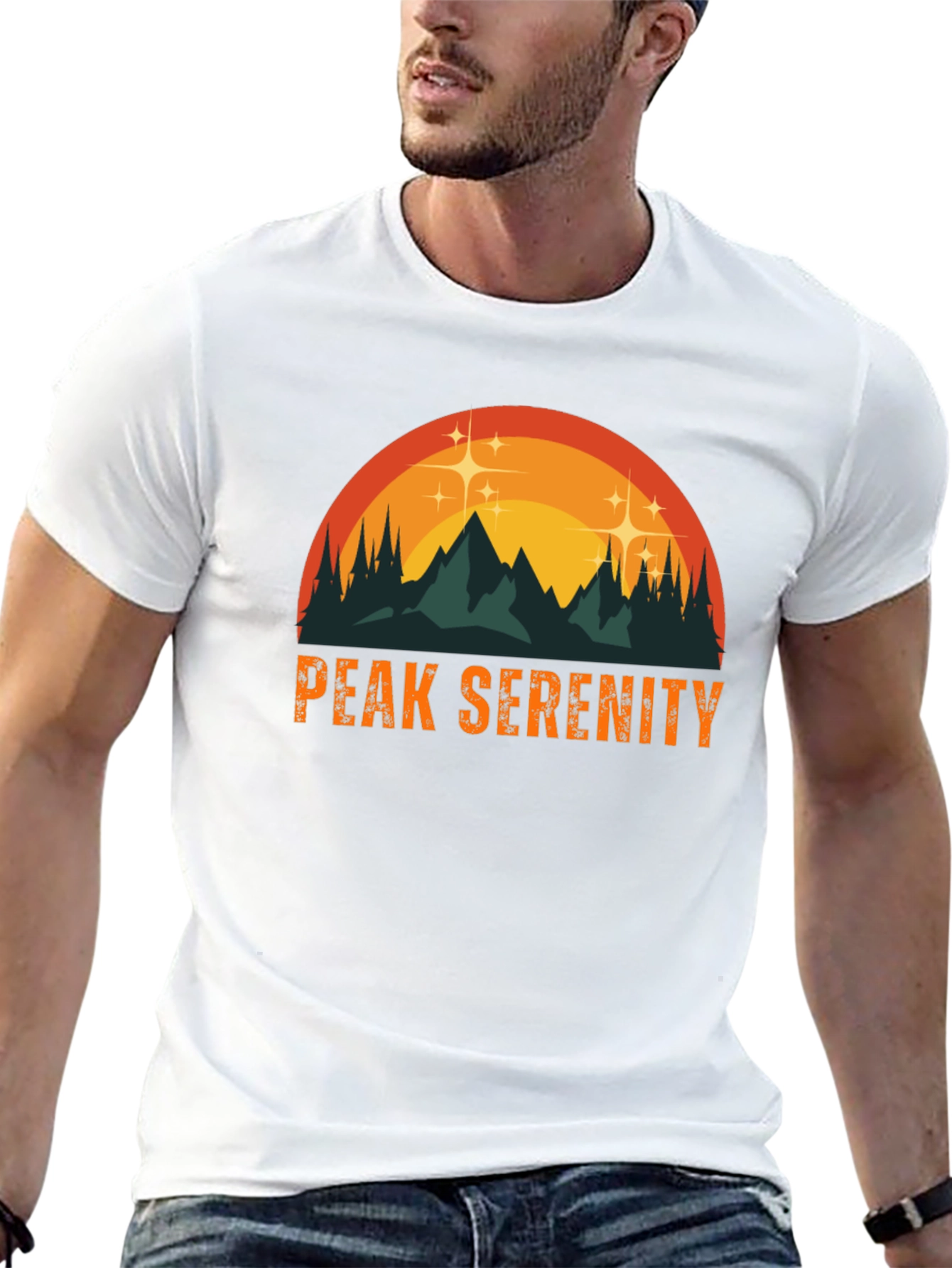 Peak Serenity Graphic Tee - Black Mountain T-Shirt