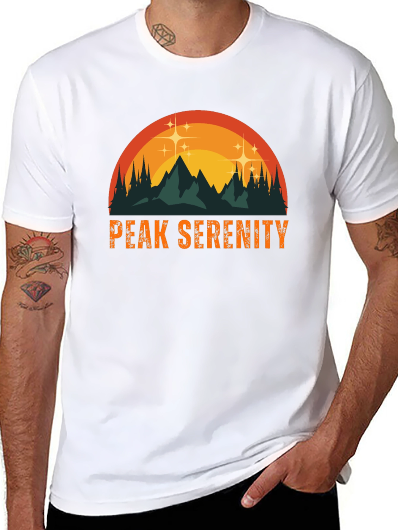 Peak Serenity Graphic Tee - Black Mountain T-Shirt