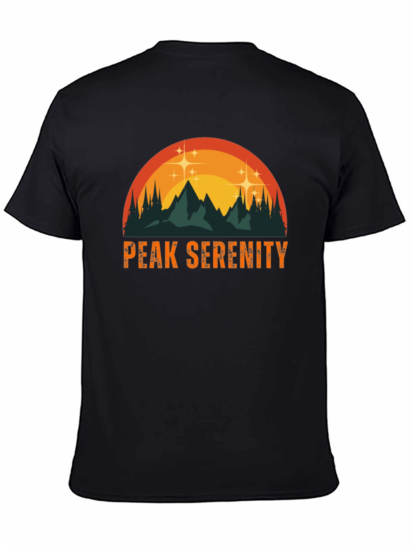 Peak Serenity Graphic Tee - Black Mountain T-Shirt