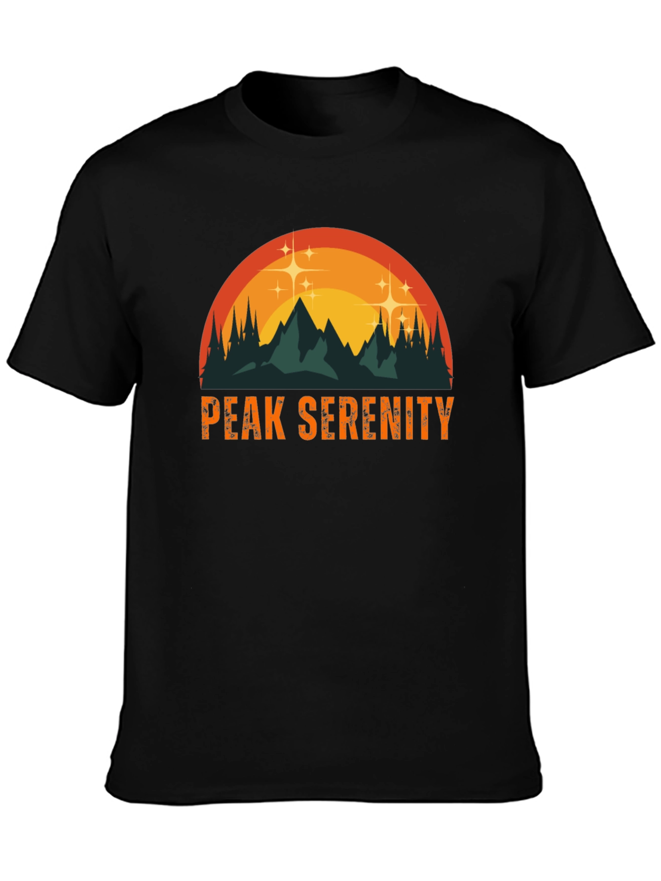 Peak Serenity Graphic Tee - Black Mountain T-Shirt