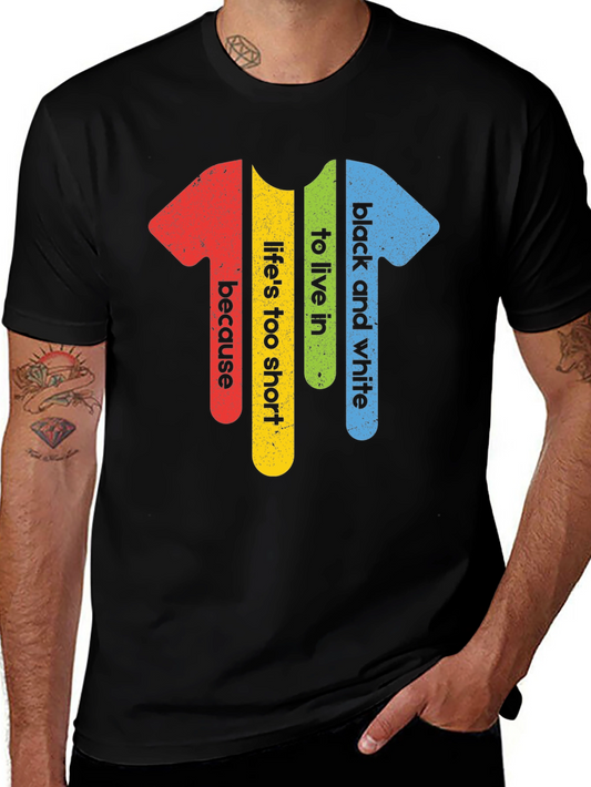 Colorful Life T-Shirt - Short Sleeve Graphic Tee