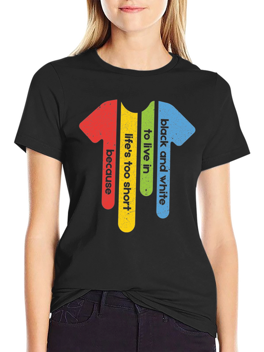 Colorful Life T-Shirt - Short Sleeve Graphic Tee