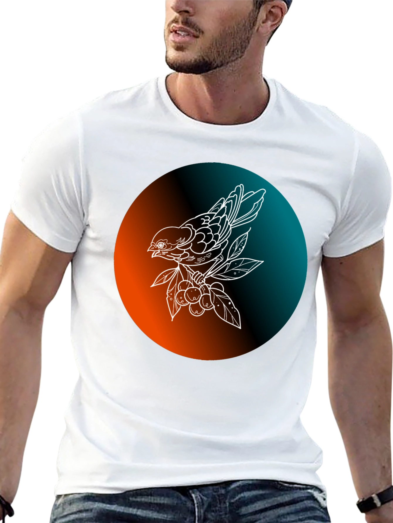 Bird on Branch Graphic Tee - Stylish & Unique