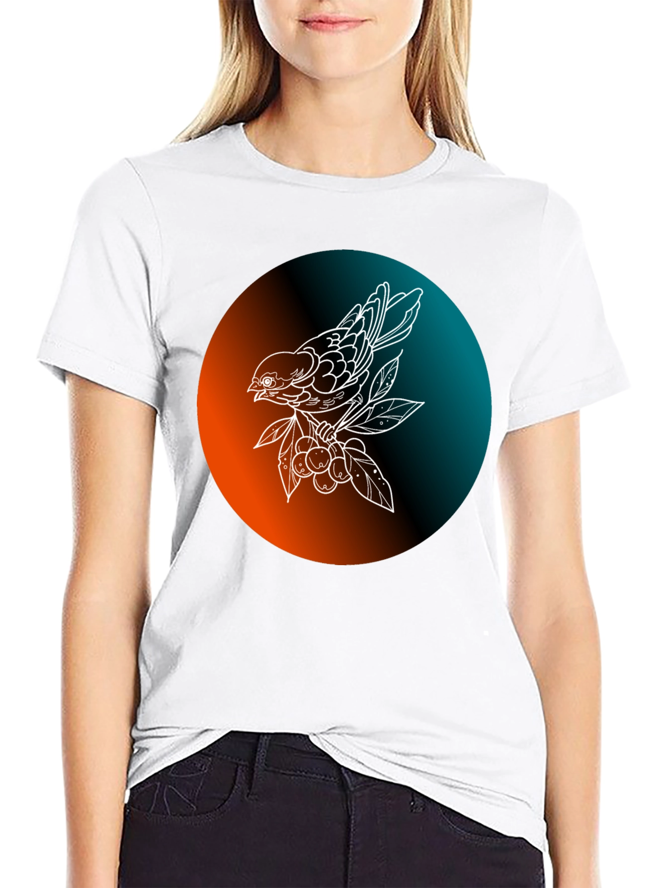 Bird on Branch Graphic Tee - Stylish & Unique