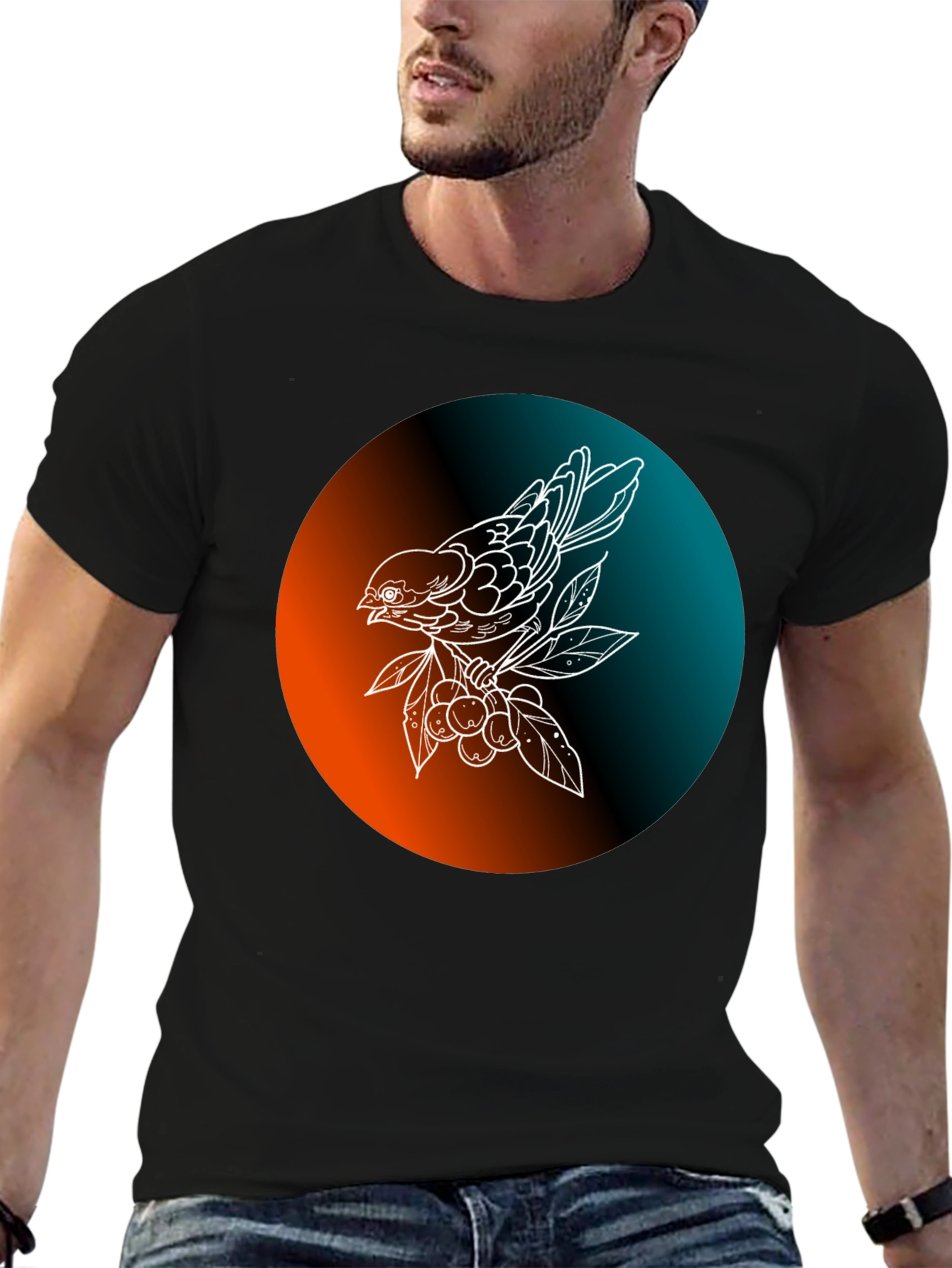 Bird on Branch Graphic Tee - Stylish & Unique