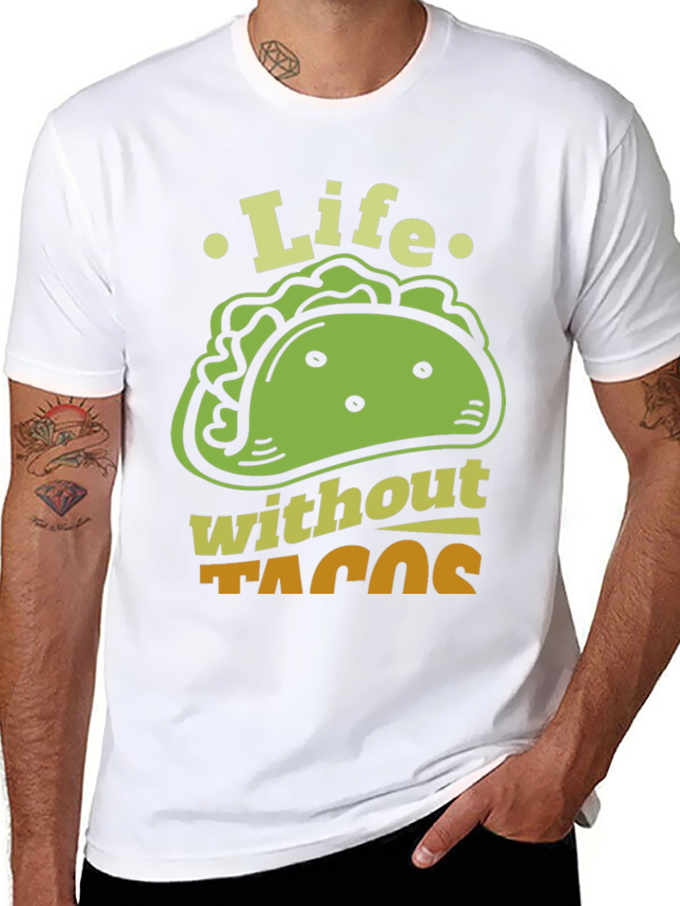 Life Without Tacos Funny Graphic T-Shirt