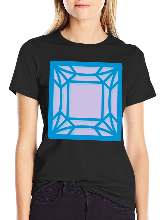 Geometric Gem Graphic Tee - Modern Casual Style