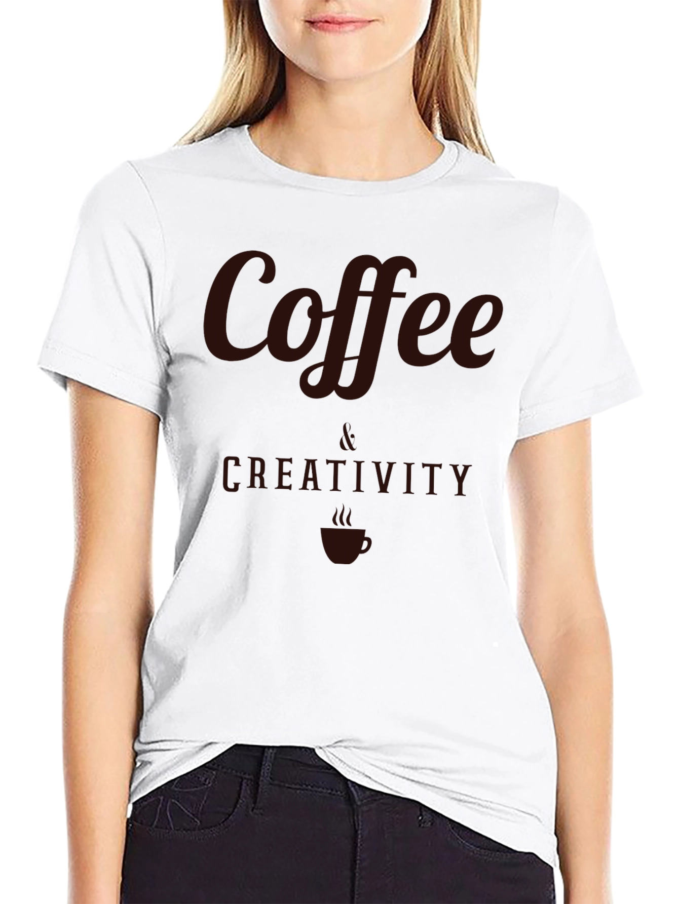 Coffee & Creativity Graphic Tee - Soft Cotton Blend