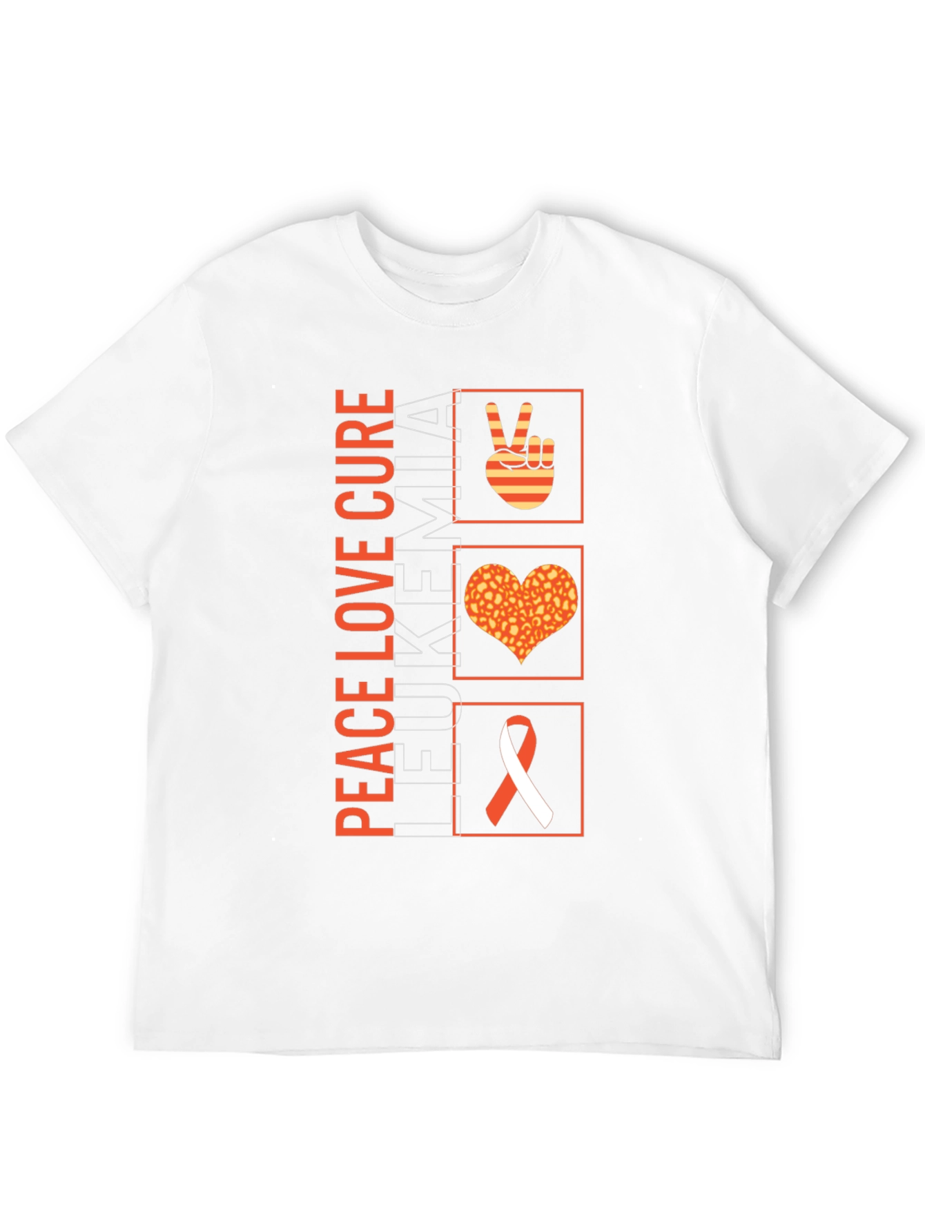 Peace Love Cure Leukemia Awareness T-Shirt