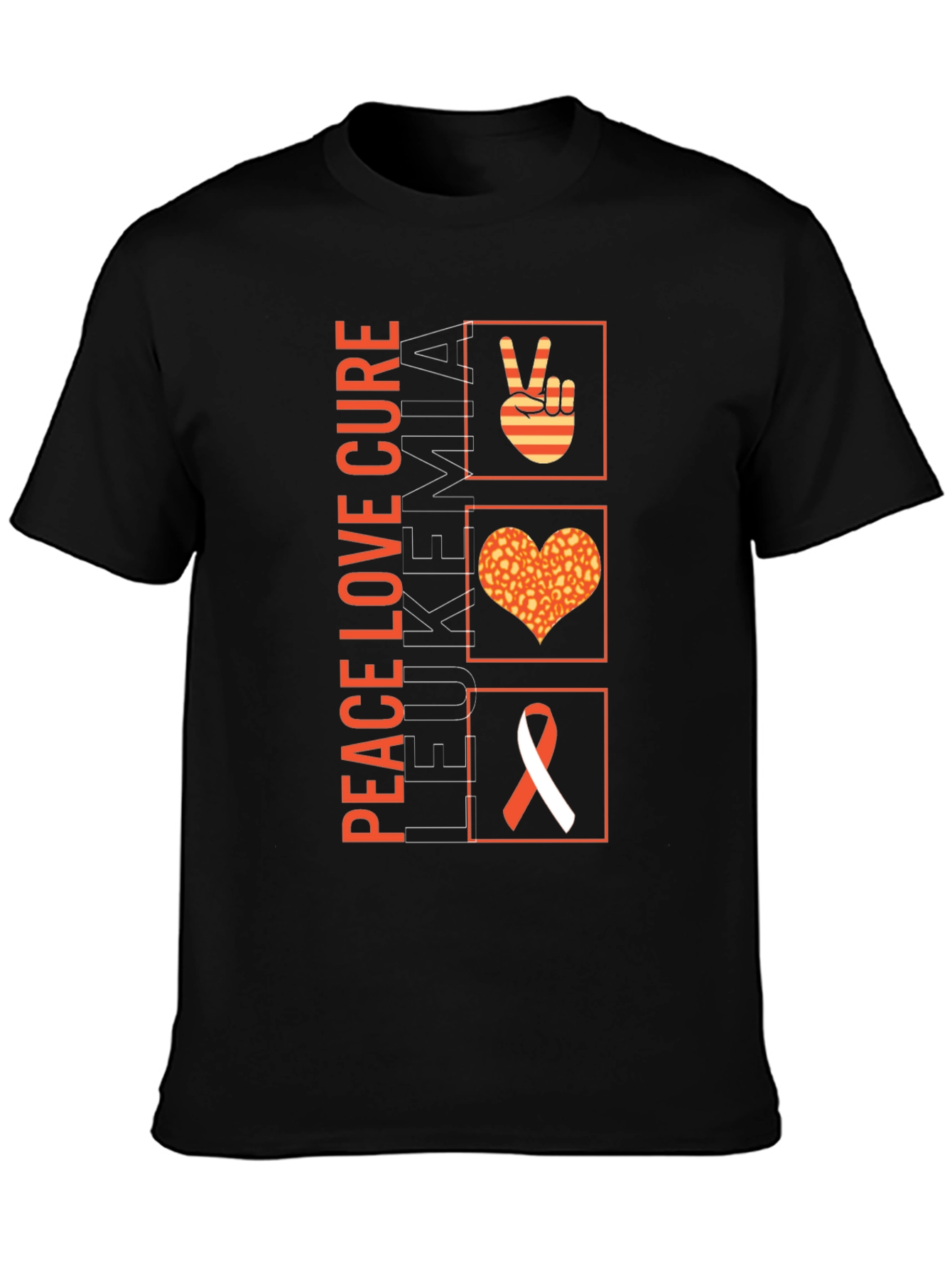 Peace Love Cure Leukemia Awareness T-Shirt
