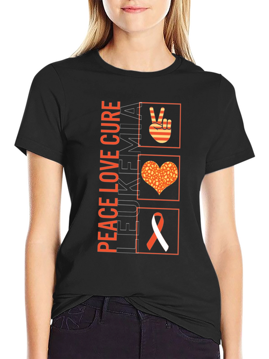 Peace Love Cure Leukemia Awareness T-Shirt