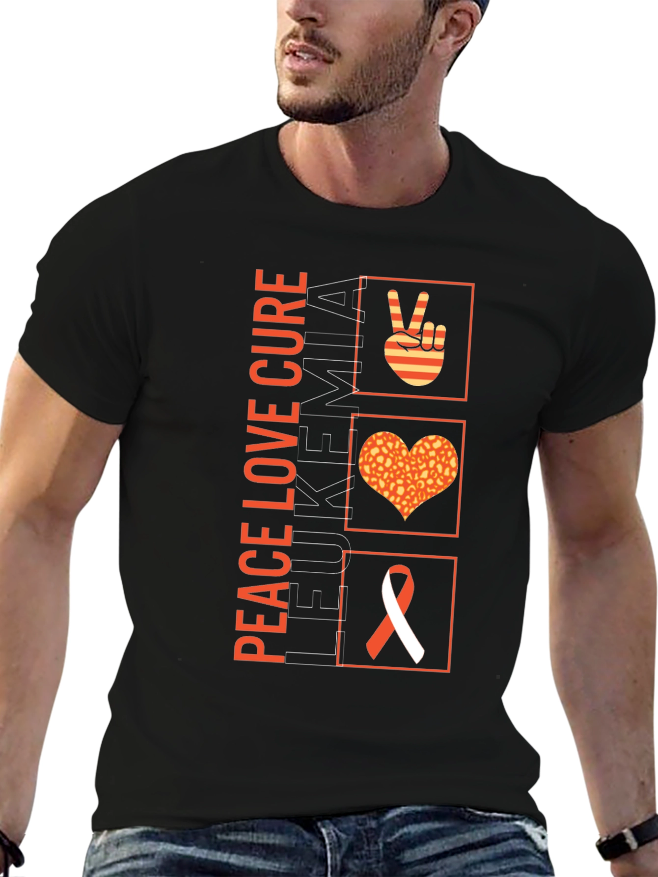 Peace Love Cure Leukemia Awareness T-Shirt