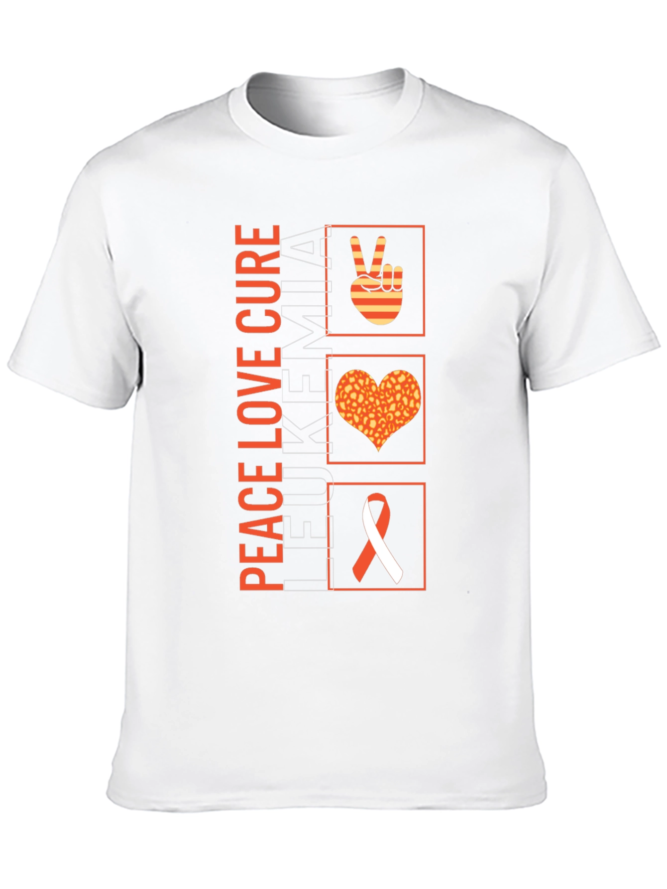 Peace Love Cure Leukemia Awareness T-Shirt