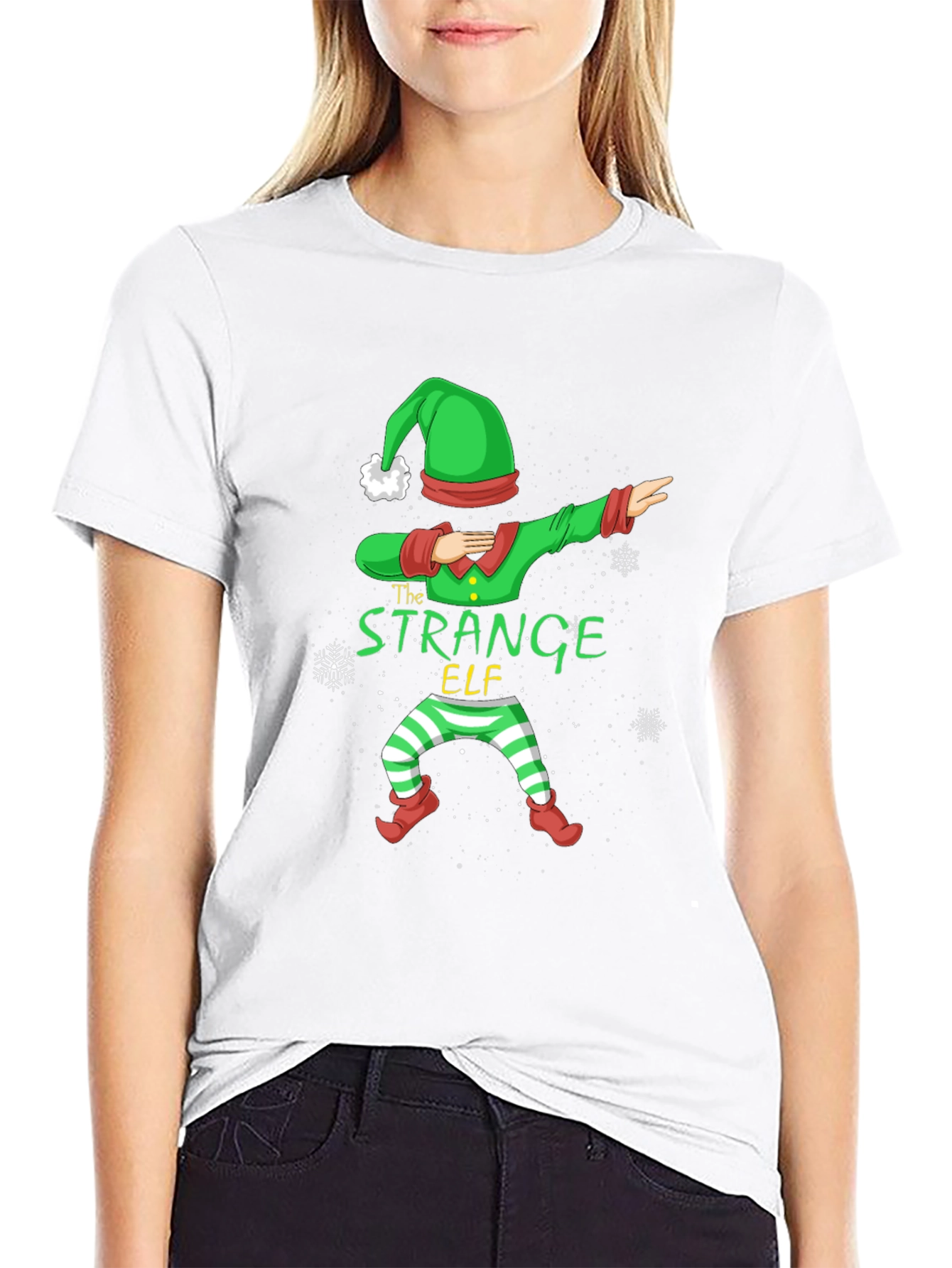 Strange Elf Dabbing Christmas T-Shirt