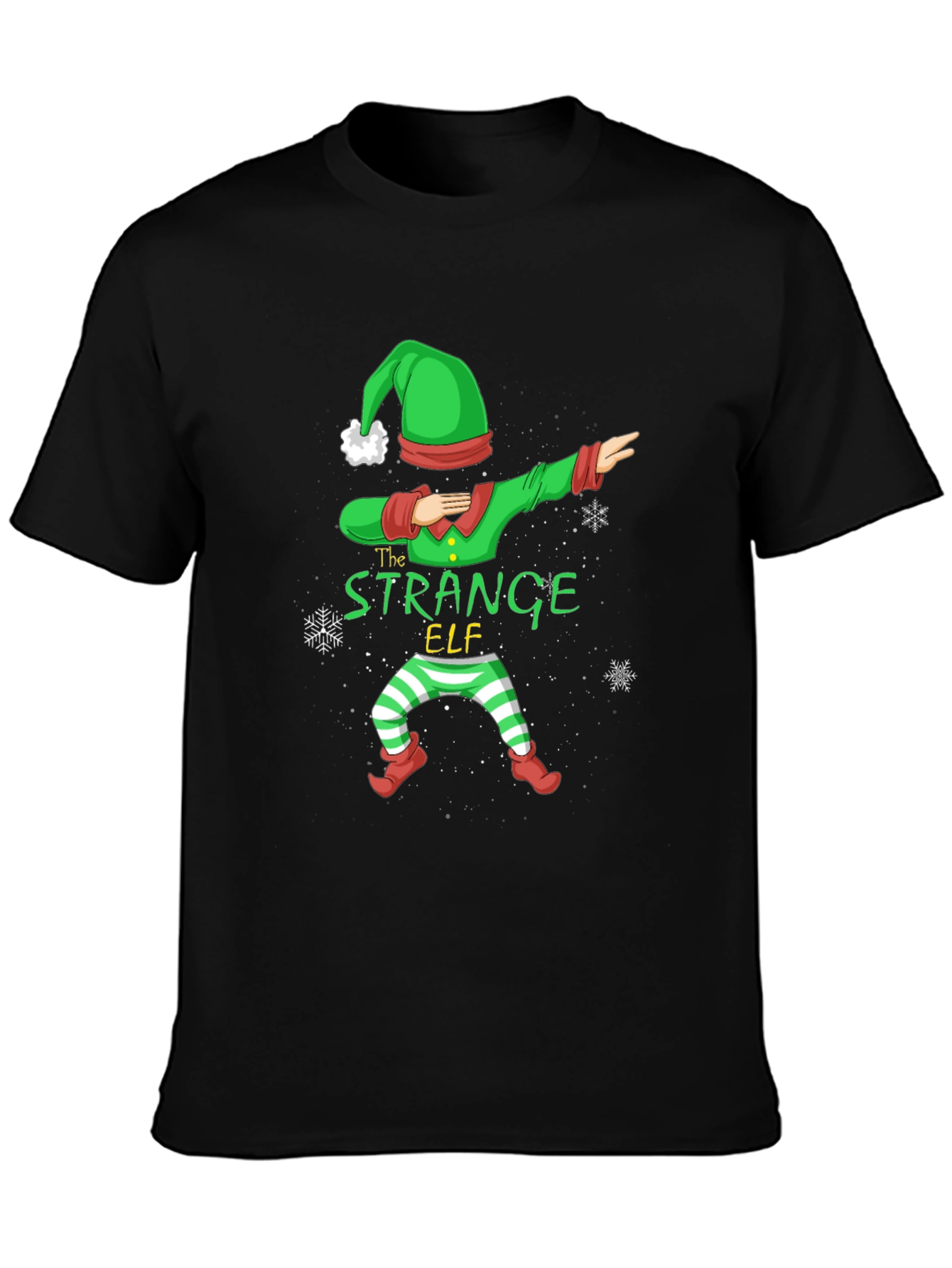 Strange Elf Dabbing Christmas T-Shirt