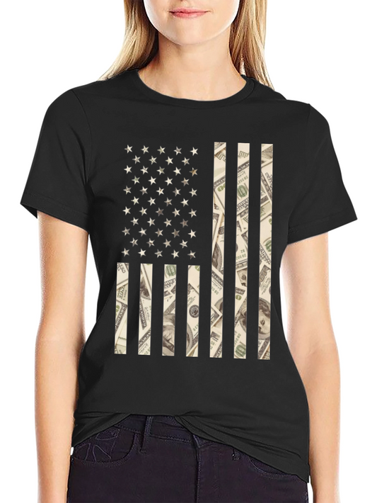 American Flag Money Graphic Tee