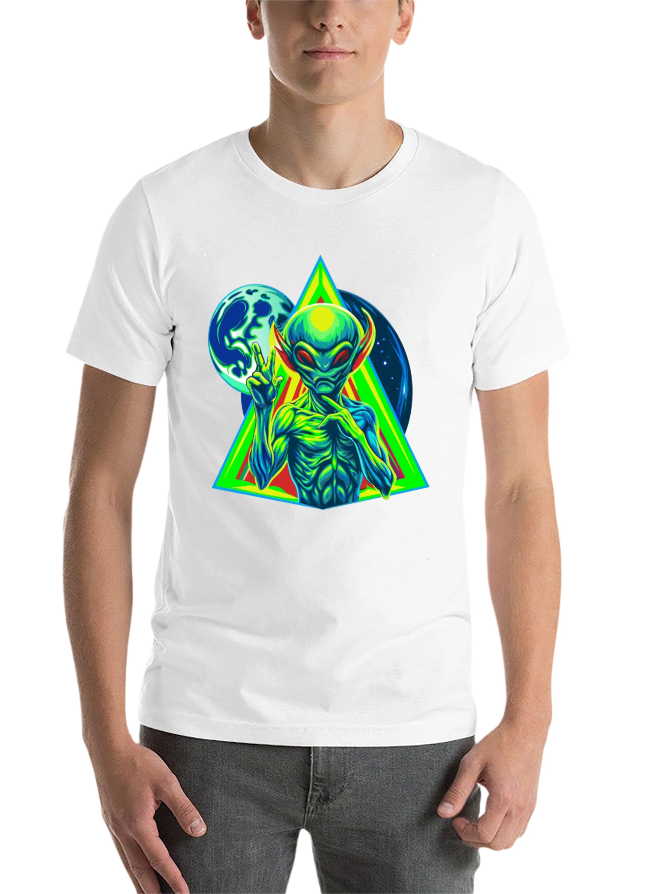 Alien Peace Sign T-Shirt - Graphic Tee