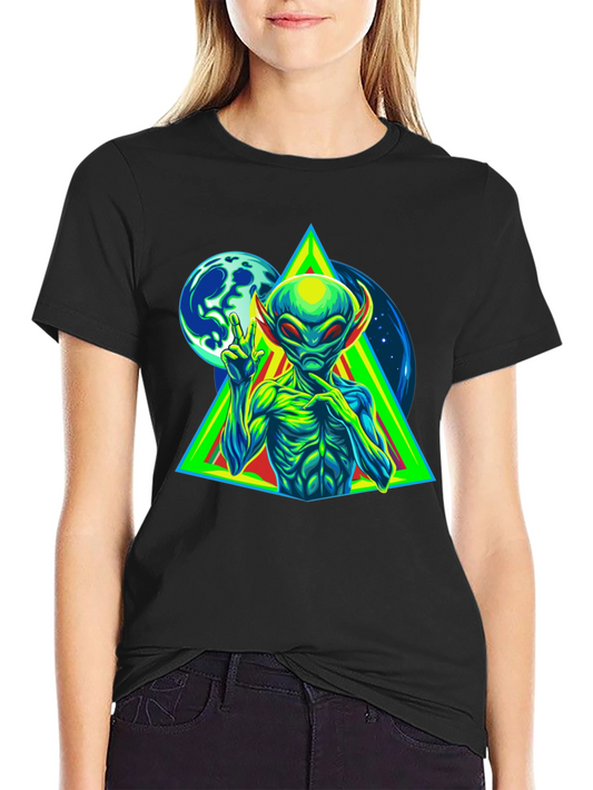 Alien Peace Sign T-Shirt - Graphic Tee