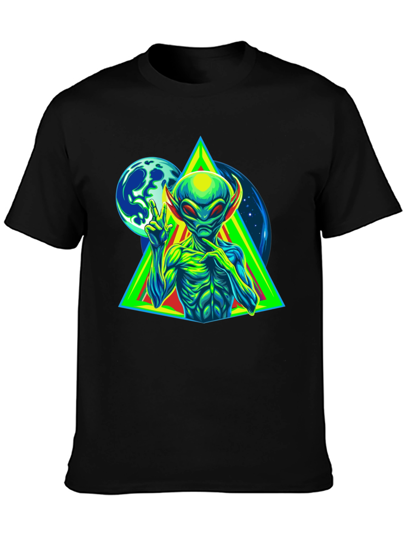 Alien Peace Sign T-Shirt - Graphic Tee
