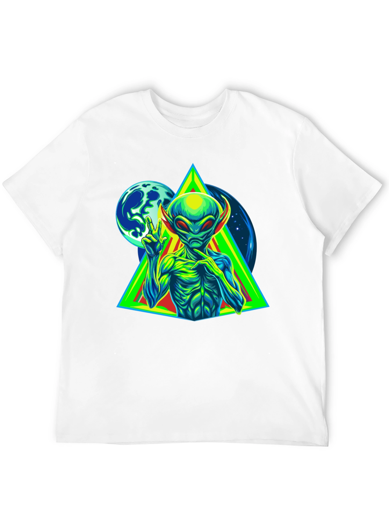 Alien Peace Sign T-Shirt - Graphic Tee
