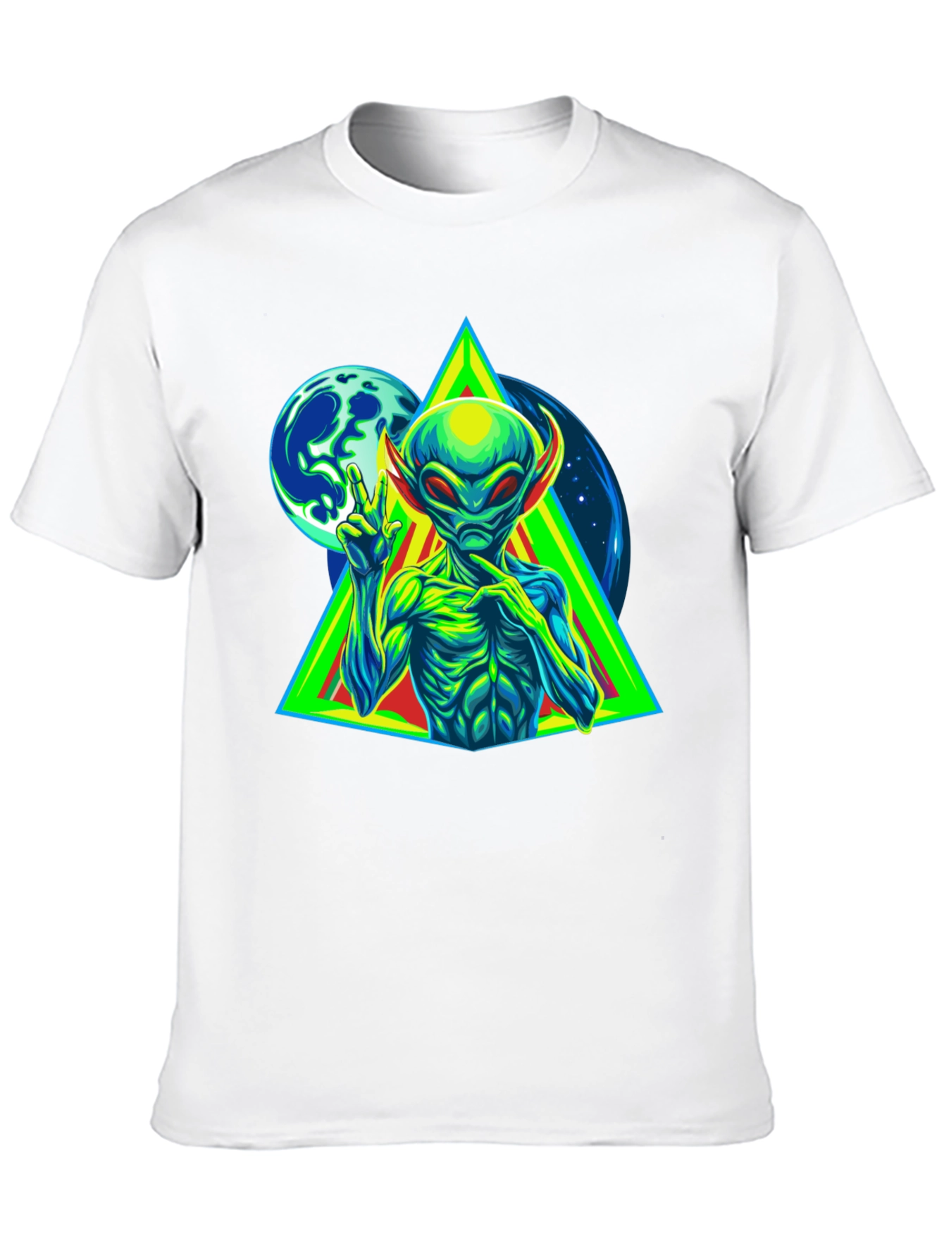 Alien Peace Sign T-Shirt - Graphic Tee