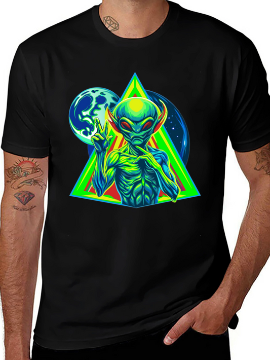 Alien Peace Sign T-Shirt - Graphic Tee