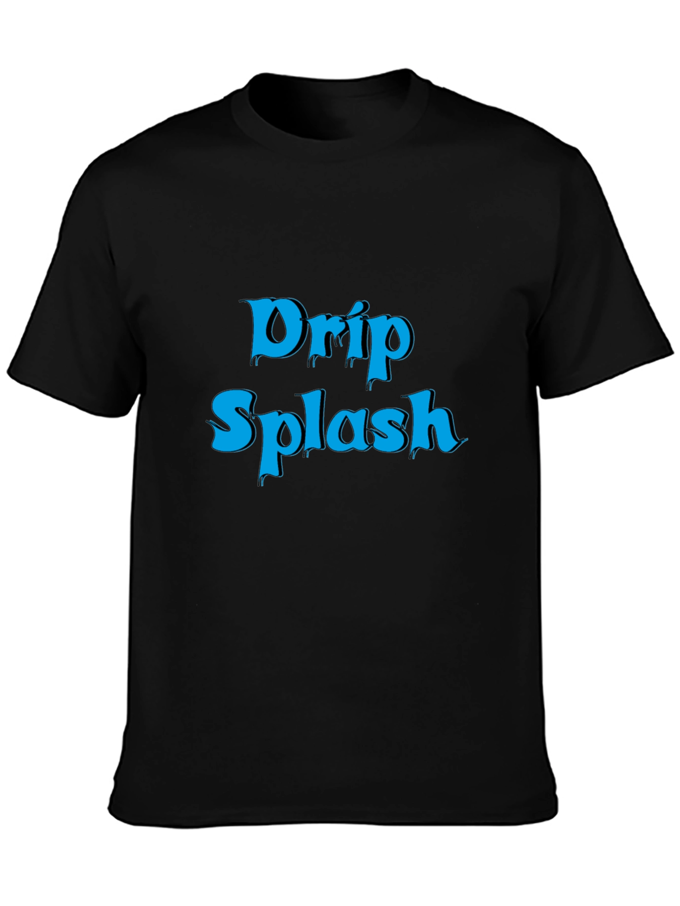 Drip Splash Graphic Tee - Black Casual T-Shirt