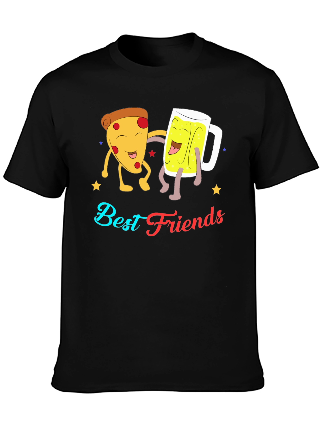 Best Friends Pizza & Beer Graphic T-Shirt