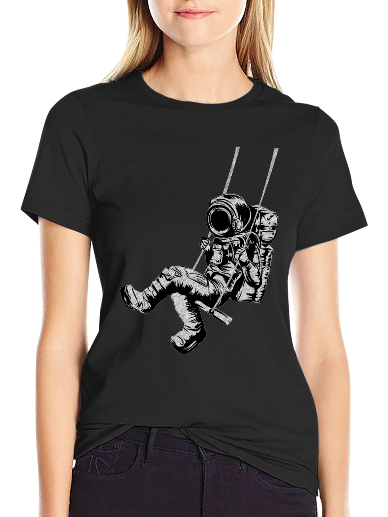 Astronaut on Swing Graphic T-Shirt - Unisex
