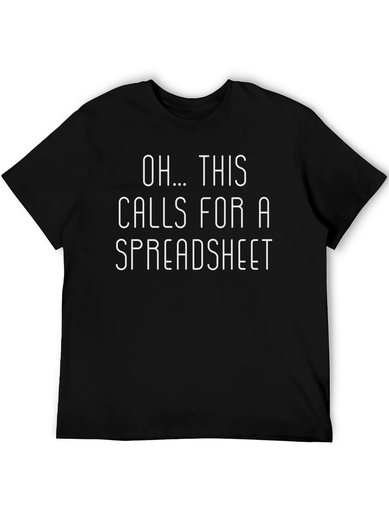 Funny Spreadsheet T-Shirt - Black Graphic Tee