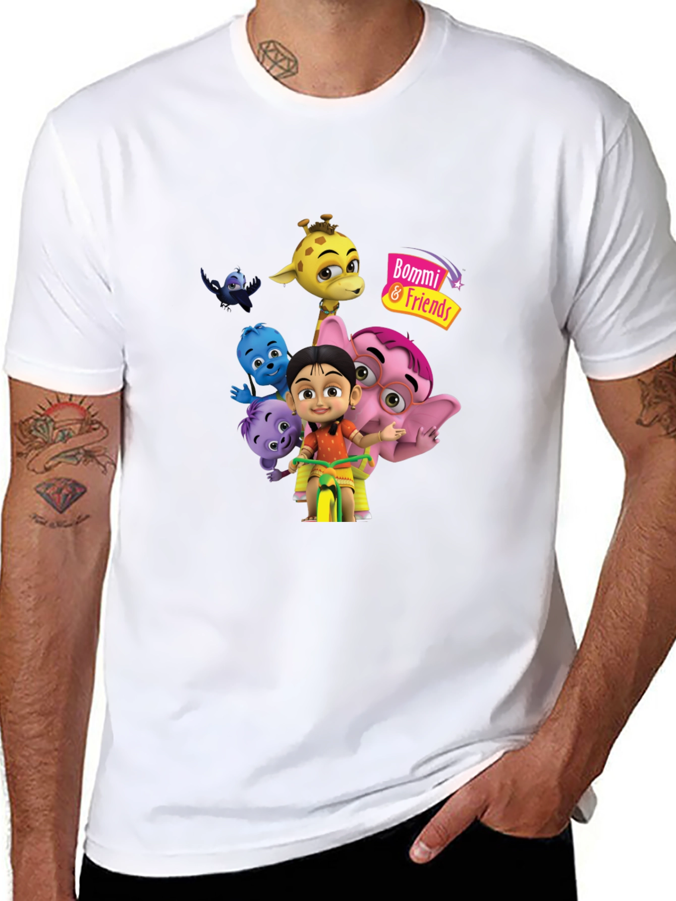 Bommi & Friends Black Graphic Tee
