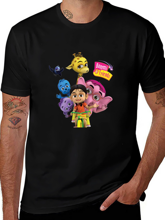 Bommi & Friends Black Graphic Tee