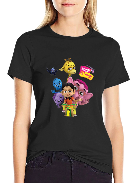 Bommi & Friends Black Graphic Tee