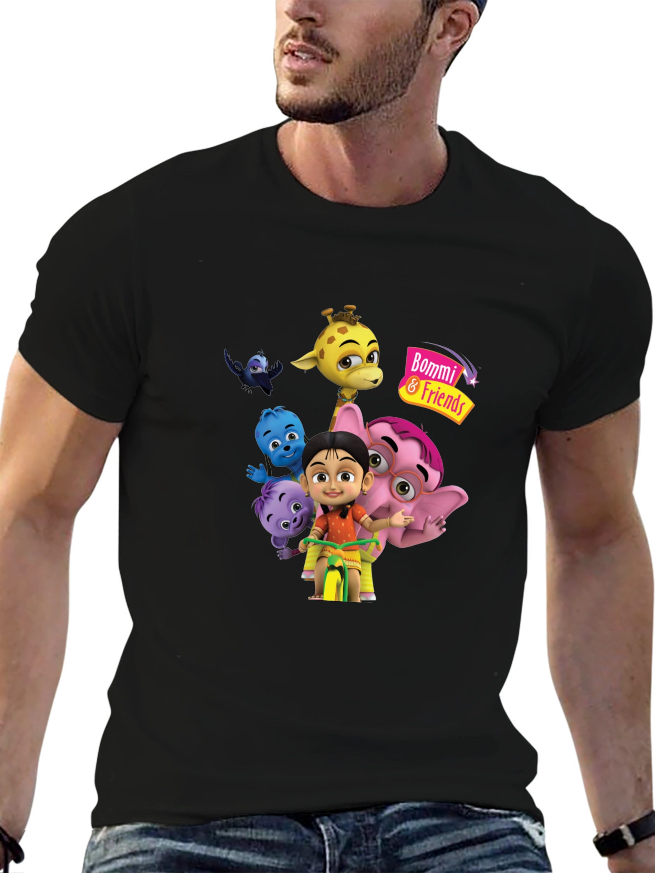 Bommi & Friends Black Graphic Tee