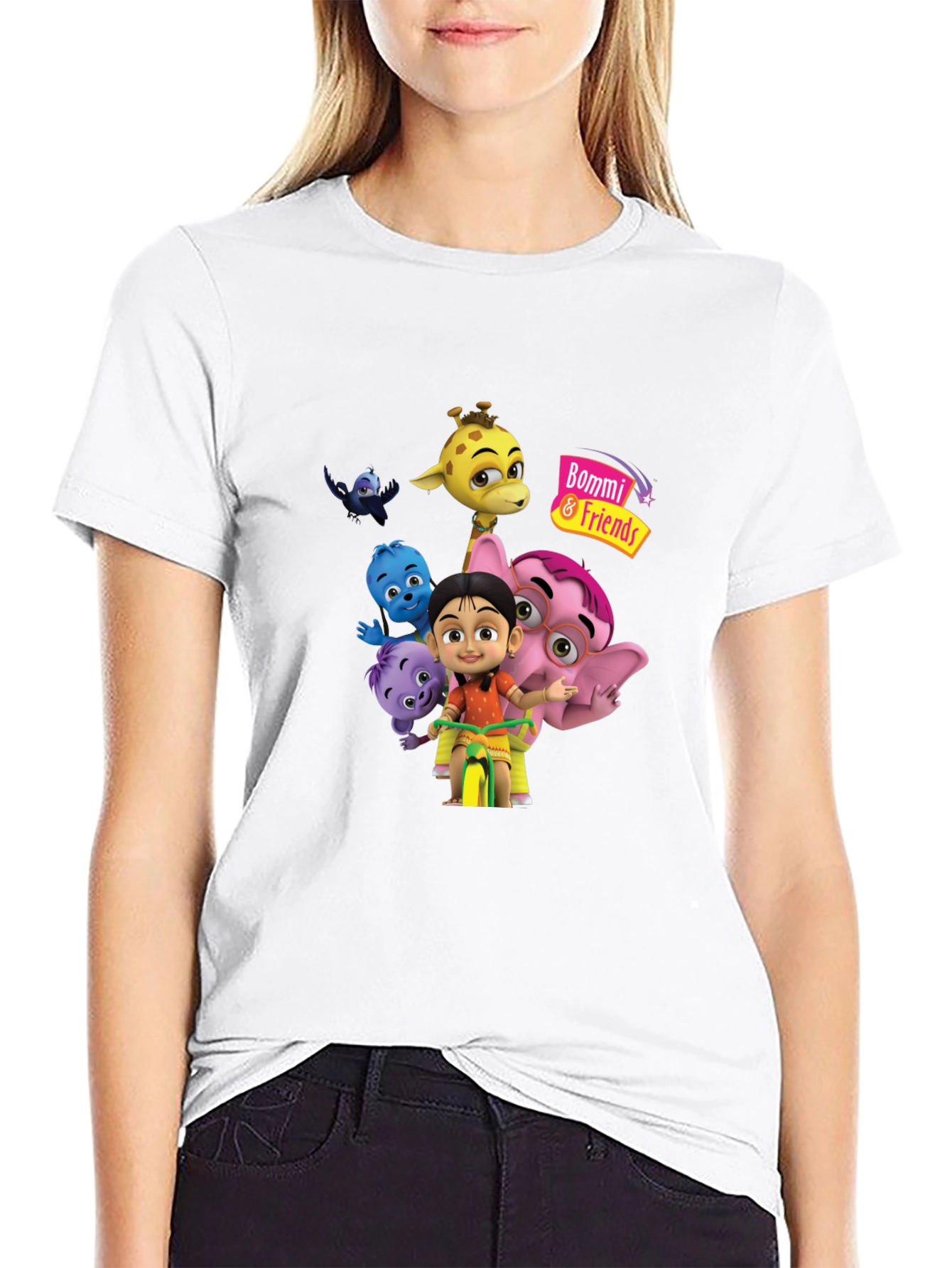 Bommi & Friends Black Graphic Tee