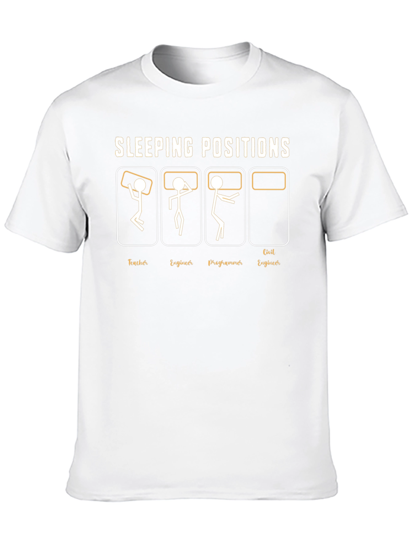 Sleeping Positions Funny T-Shirt