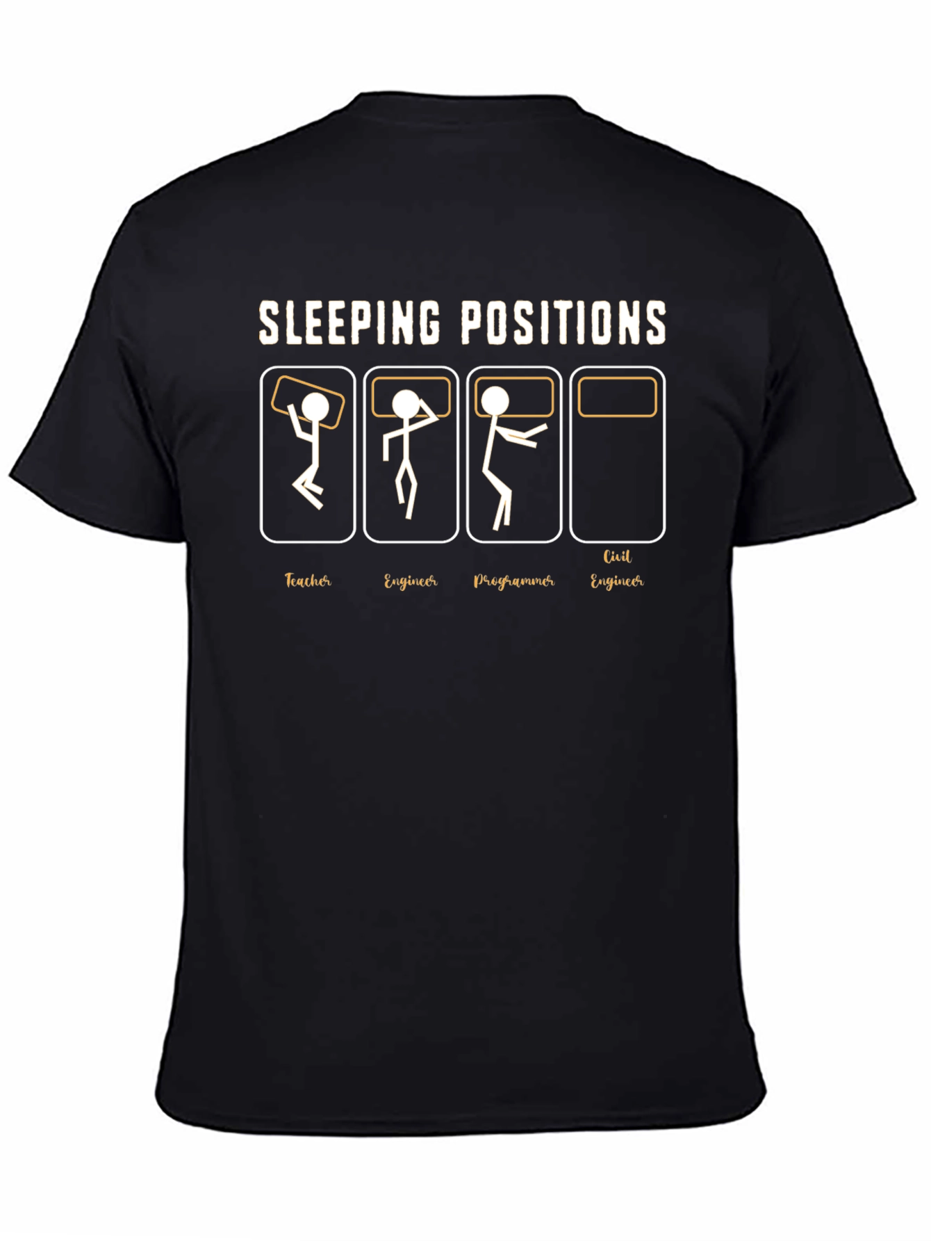Sleeping Positions Funny T-Shirt