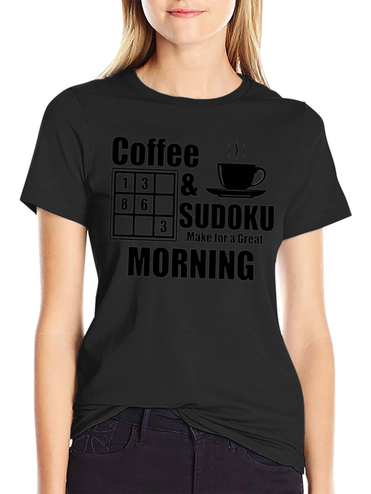 Coffee & Sudoku Morning Graphic Tee