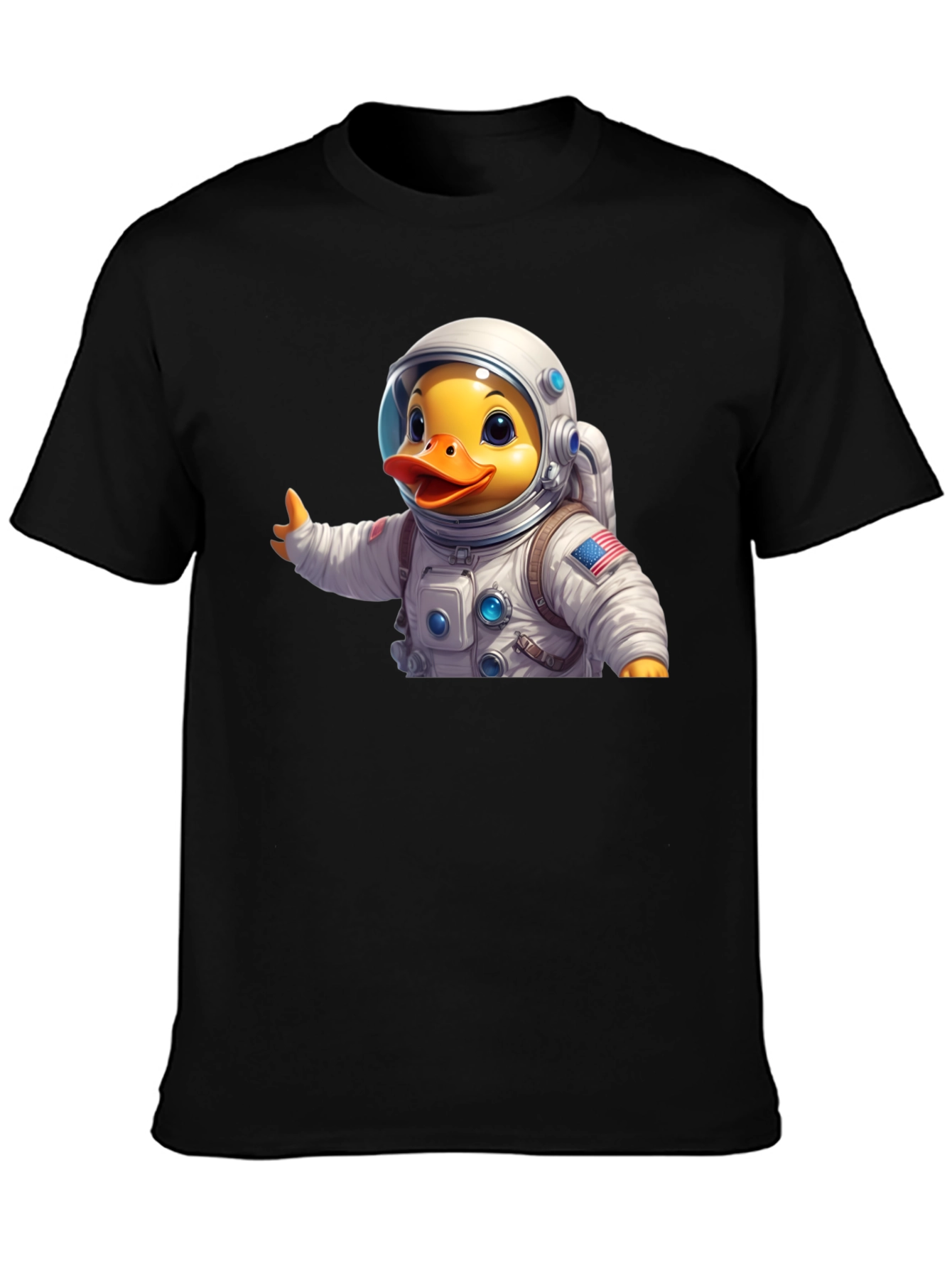 Astronaut Duck T-Shirt - Black