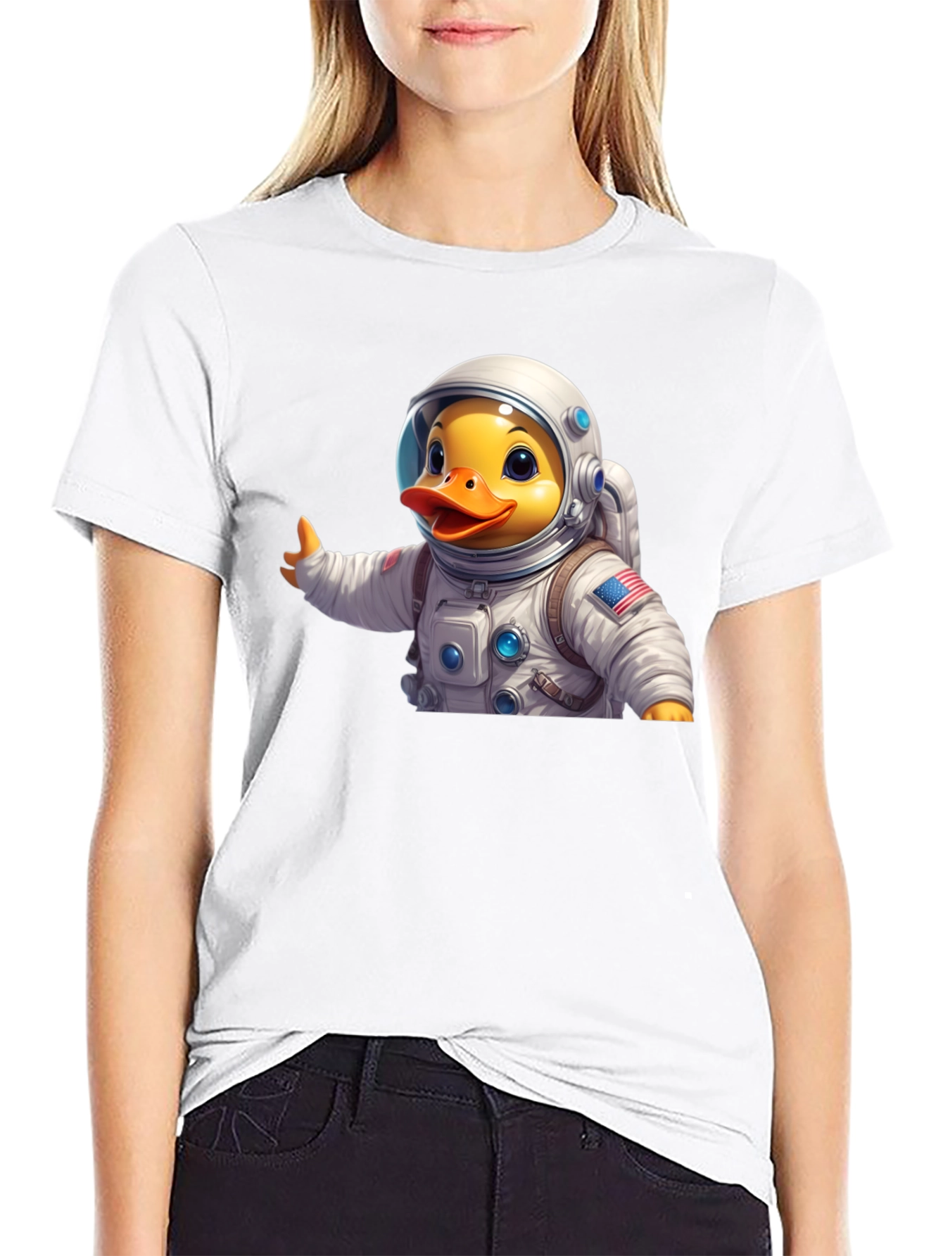 Astronaut Duck T-Shirt - Black