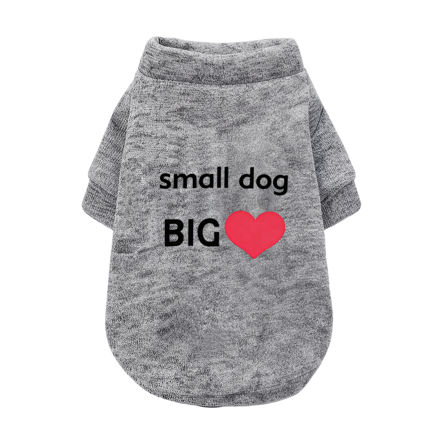 Small Dog Big Heart Sweet White Pet Warm Cardigan Sweater